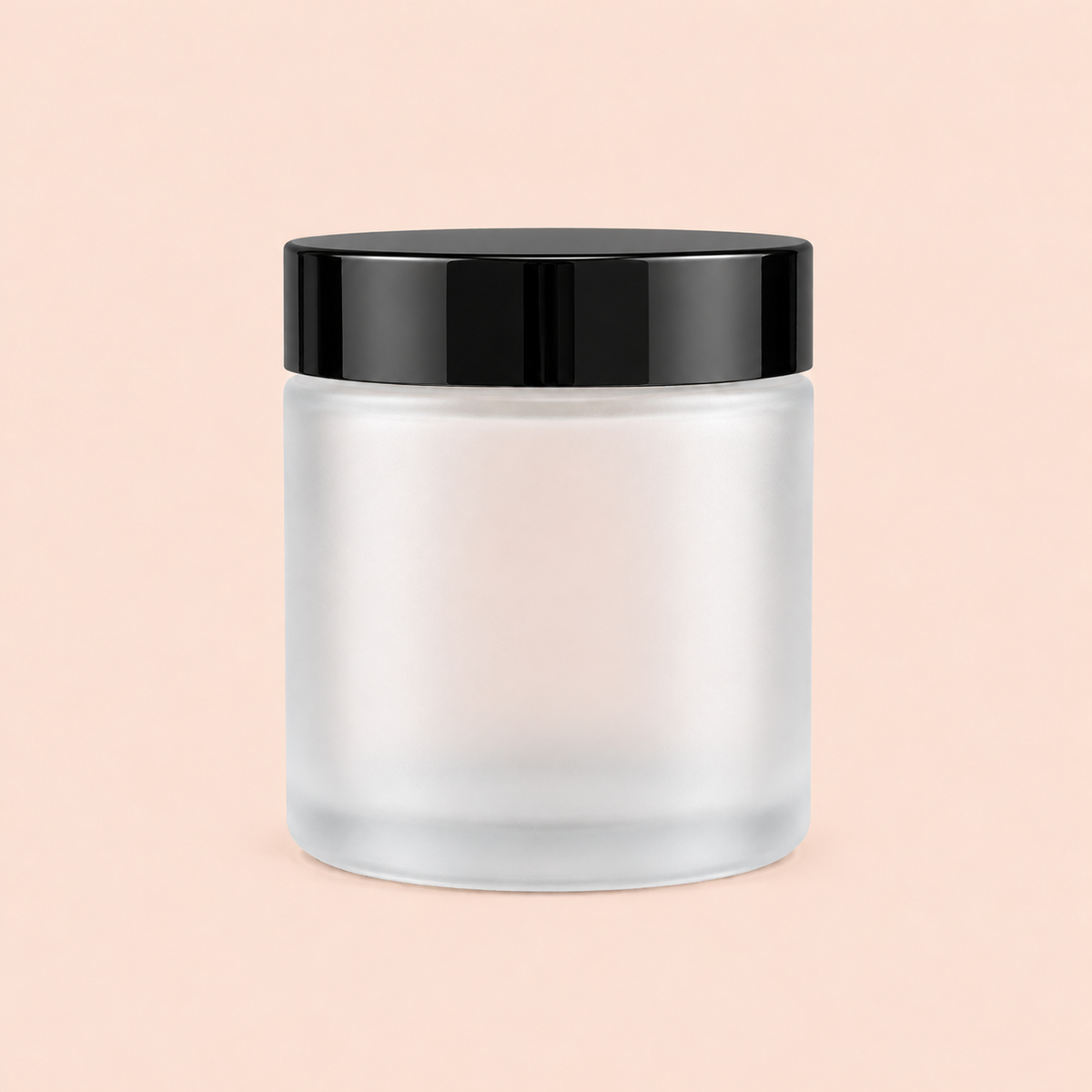 100g frosted jar with black lid