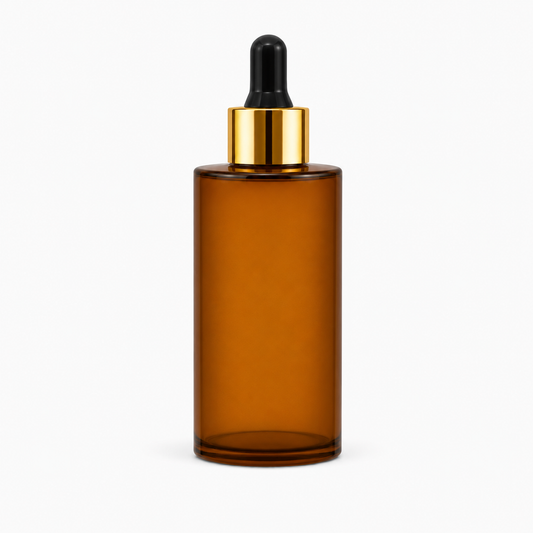 50ml amber dropper bottle.flat shoulder
