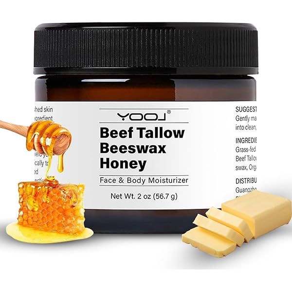 Yooj Beef Tallow for Skin Moisturizer with Beeswax and Honey-56.7g