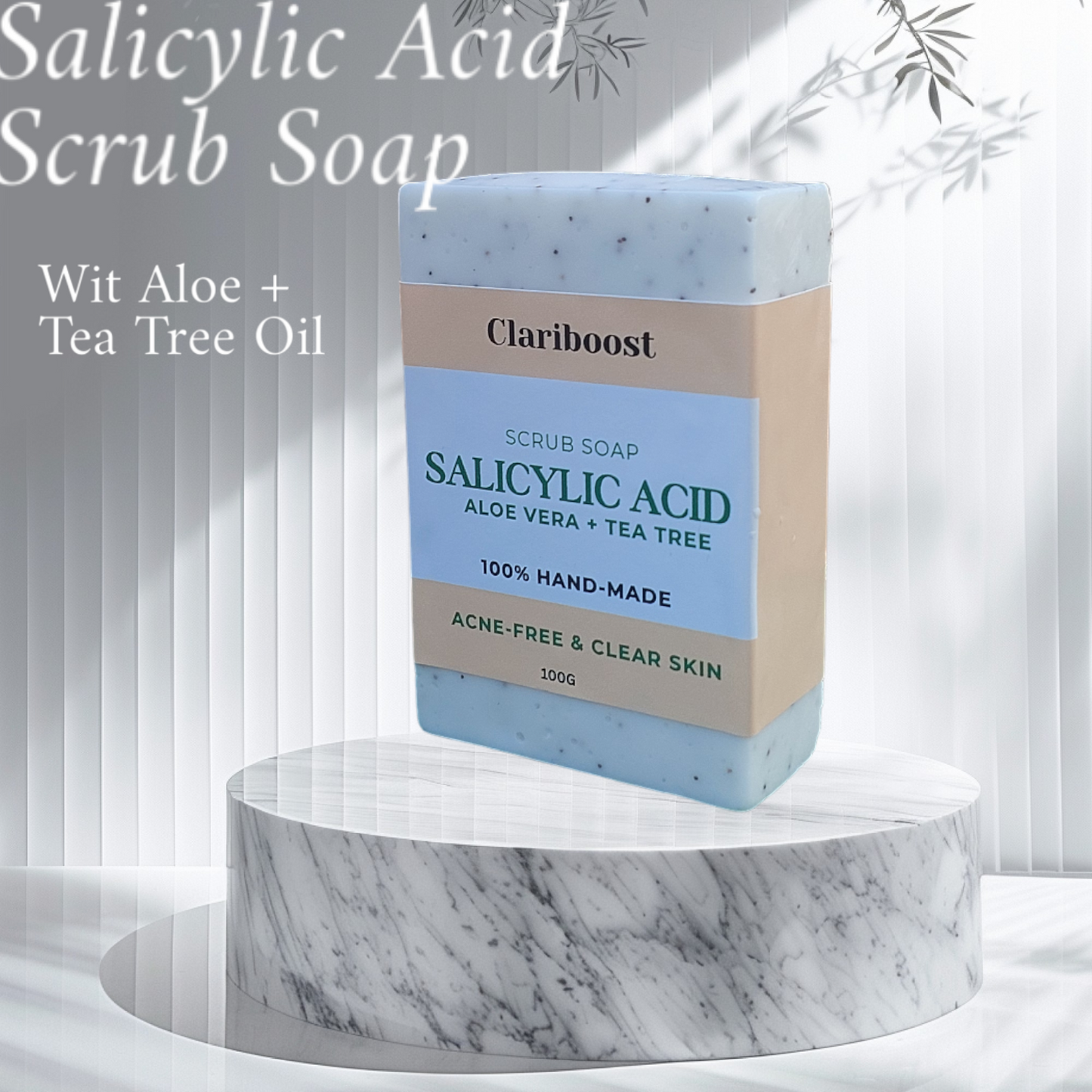Clariboost salicylic acid scrub soap,100g