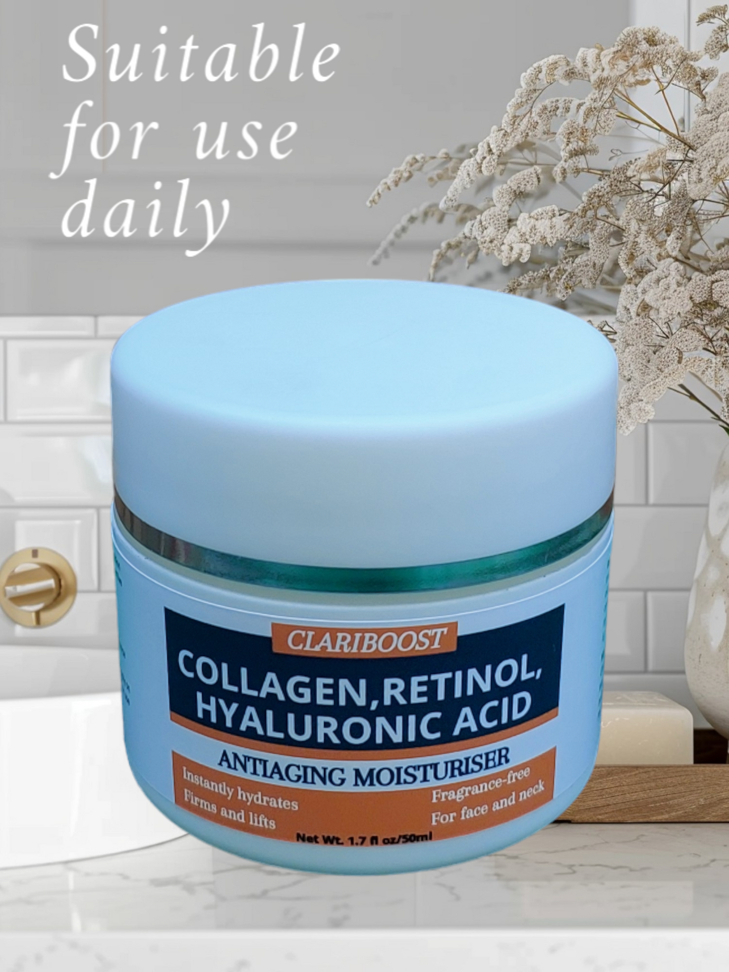 Clariboost collagen,retinol,hyaluronic acid antiaging moisturiser-50ml