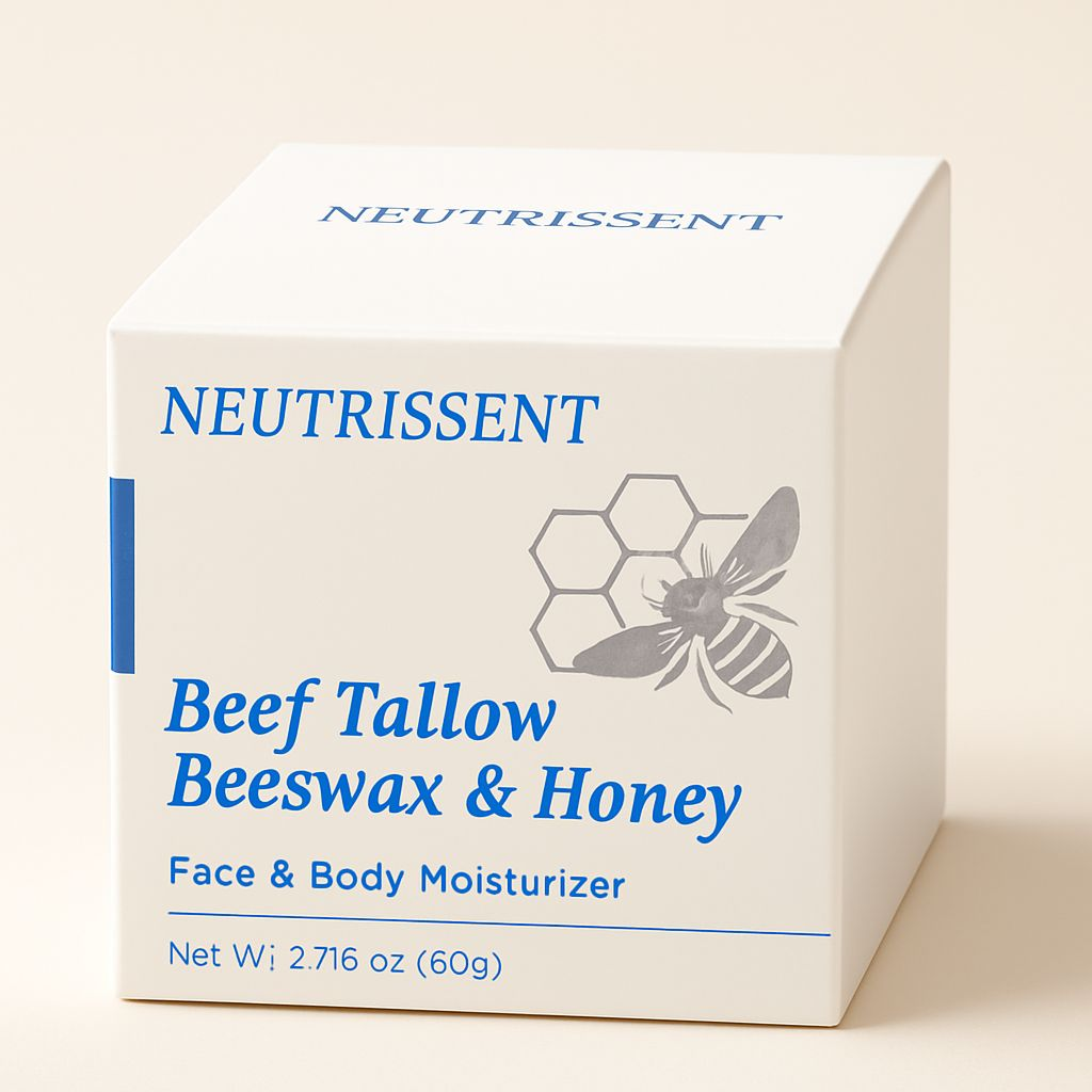 Neutrissent Beef Tallow for Skin Moisturizer with Beeswax and Honey-56.7g
