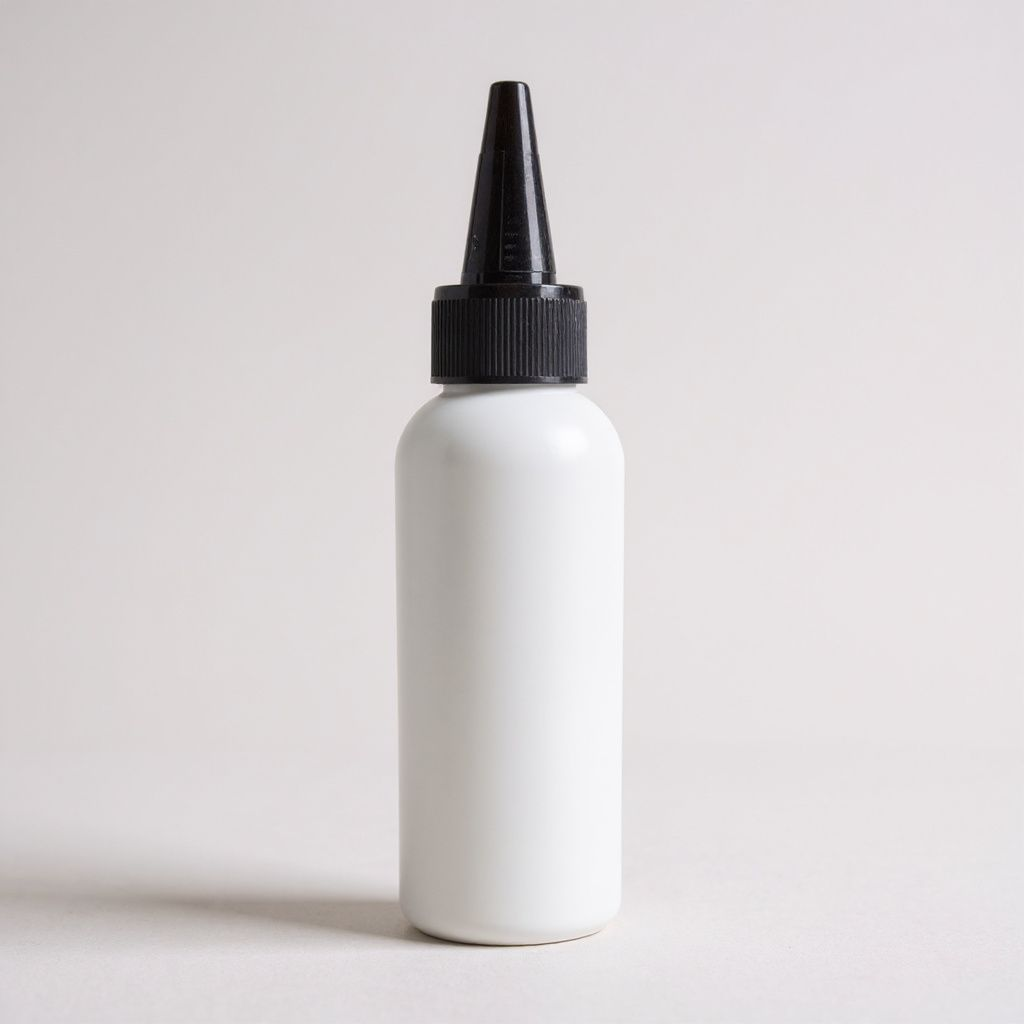 100ml white HDPE bottle with black spout cap | Complete Set