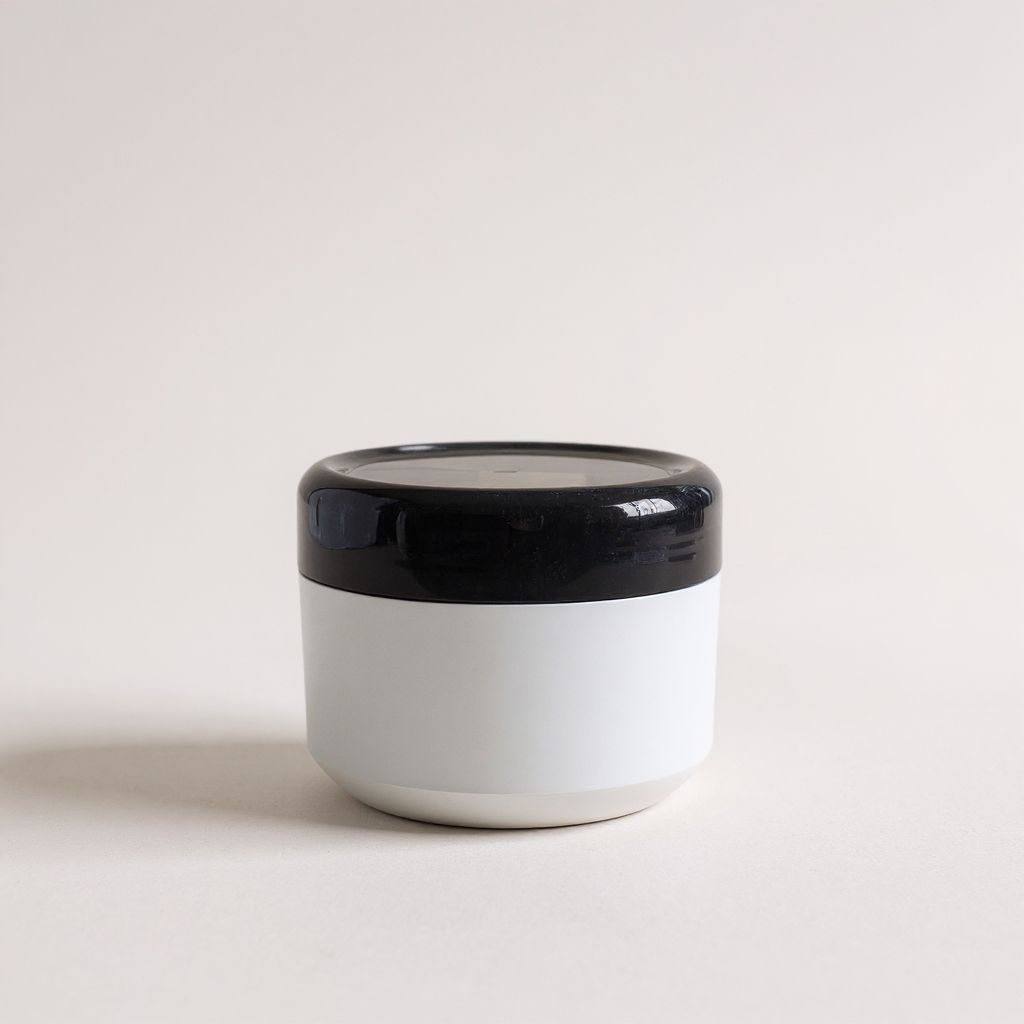 125g cosmetic cream jar | White with black lid