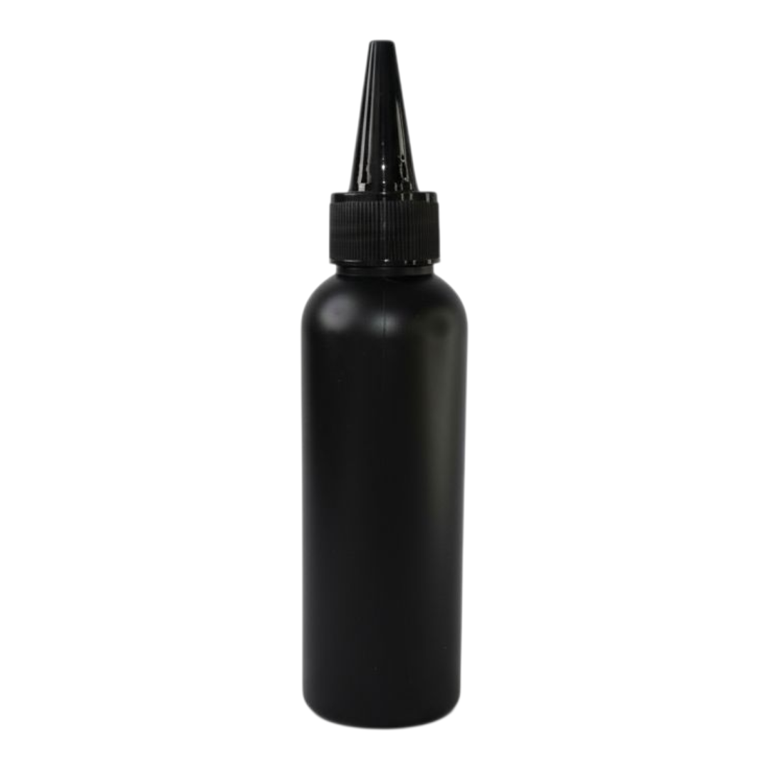 100ml black bottle with spout cap