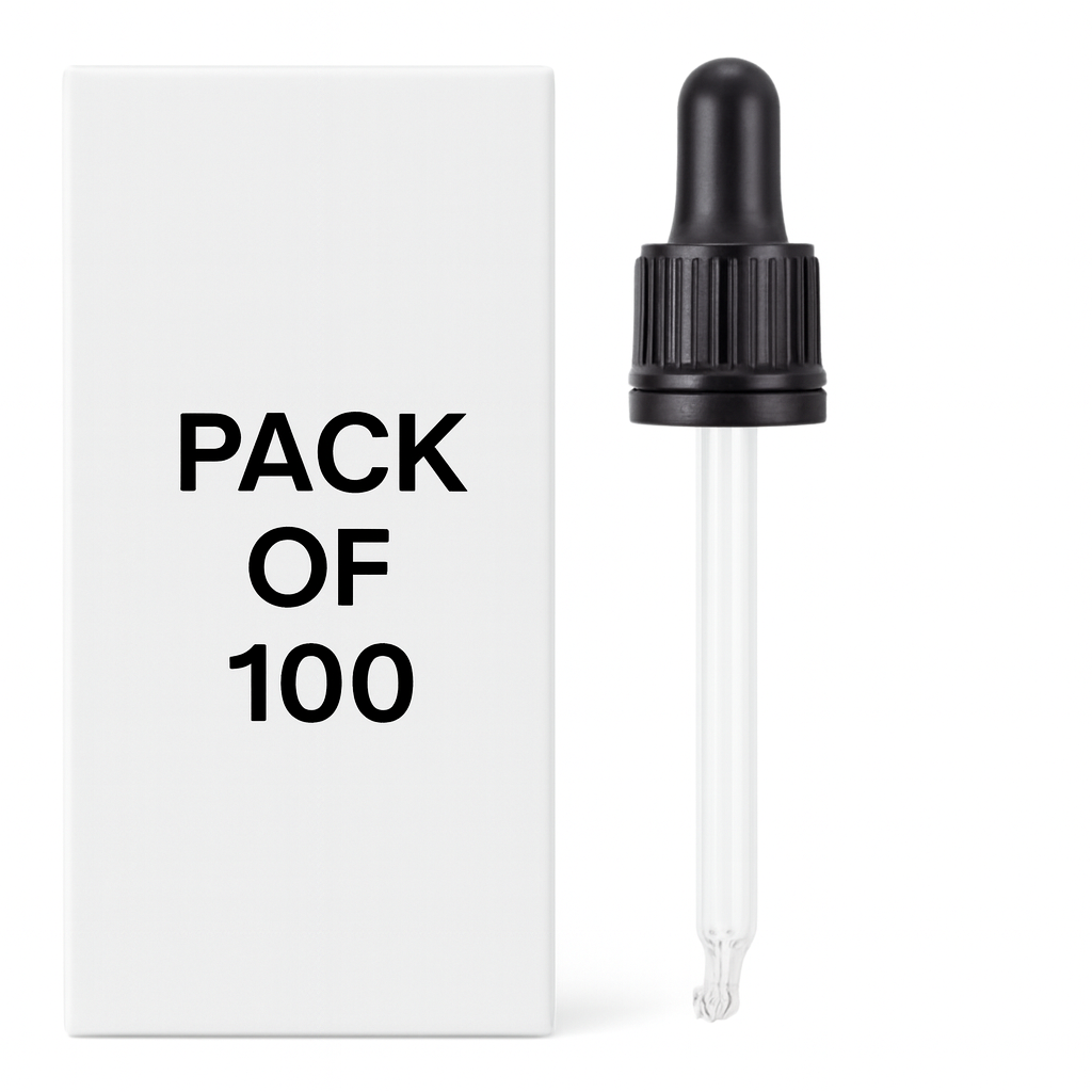 30ml black glass dropper pipette(Pack of 100)