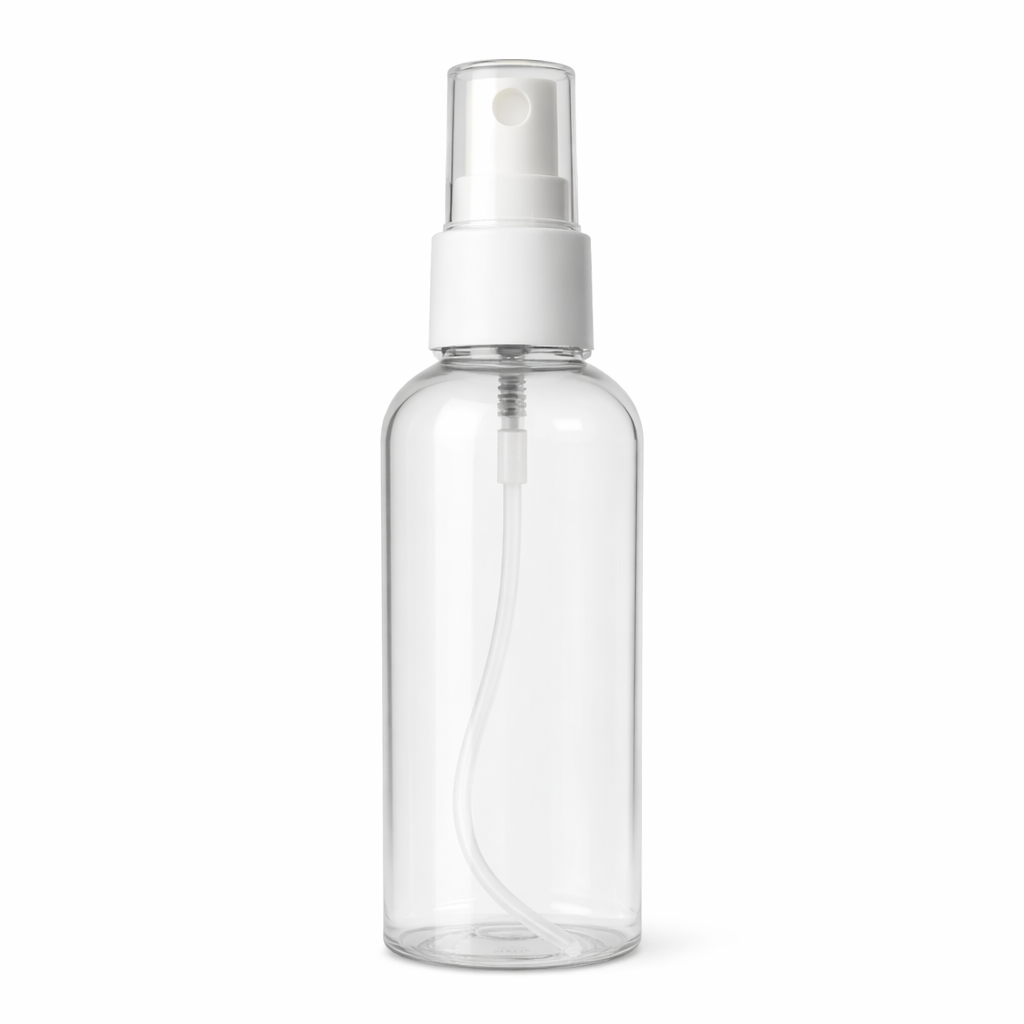 100ml spray bottle.Empty spray bottle with white spray pump