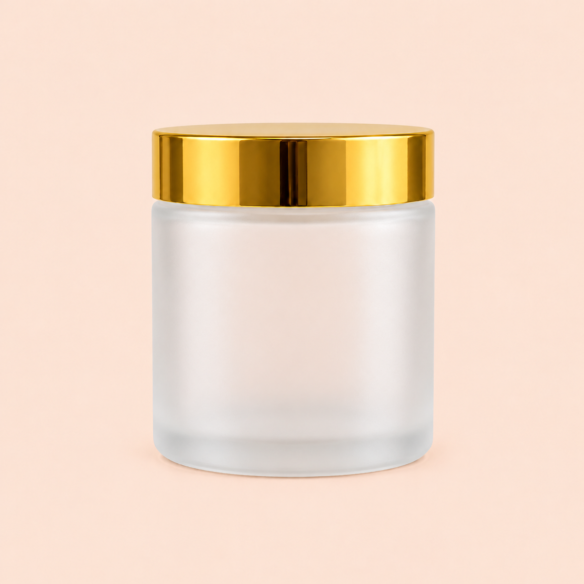 100g frosted jar with gold lid