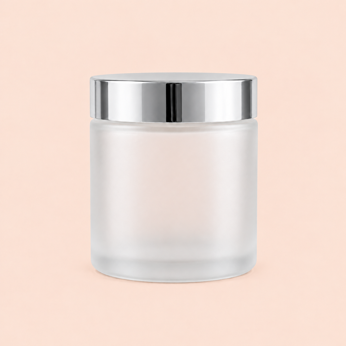 100g frosted jar with silver lid