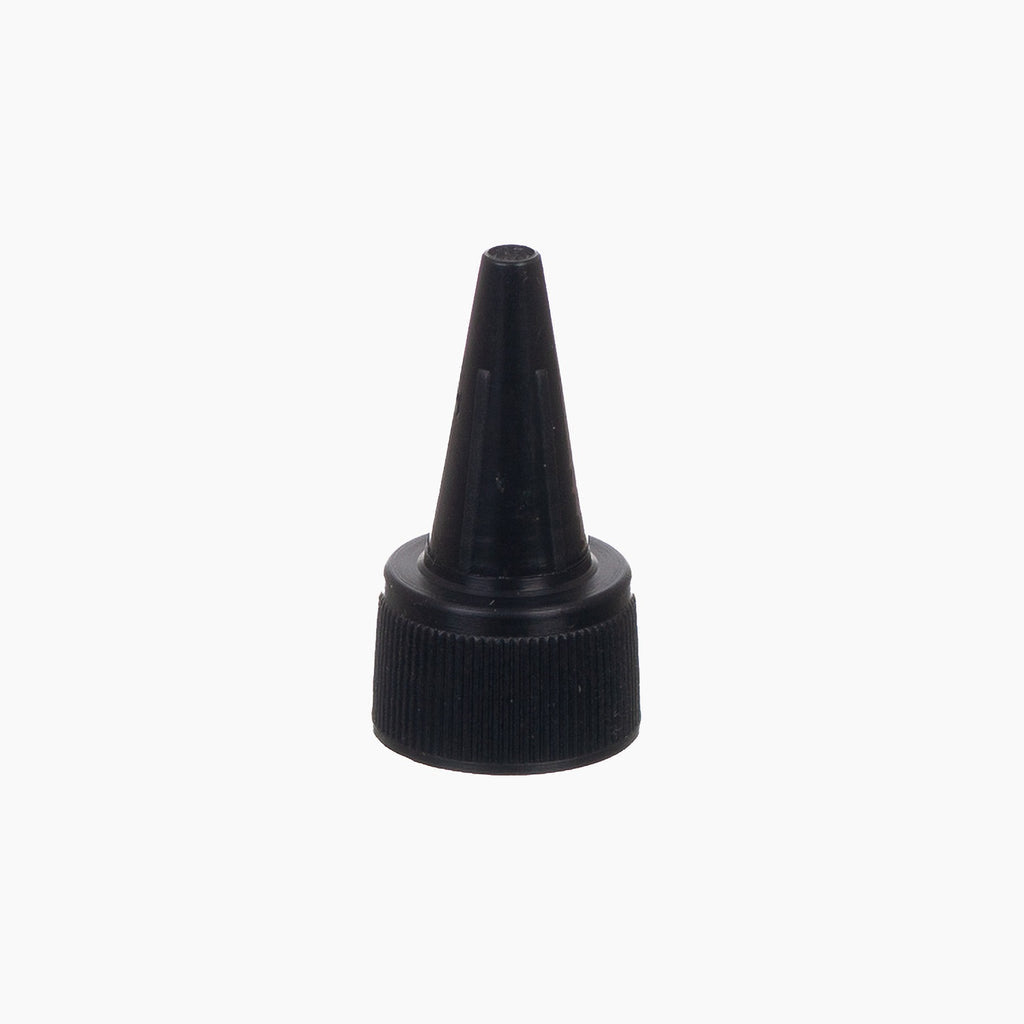 Spout cap ribbed 24mm- black