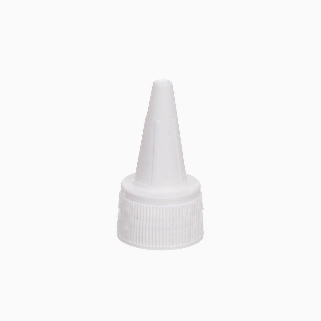 Spout cap ribbed 24mm- White