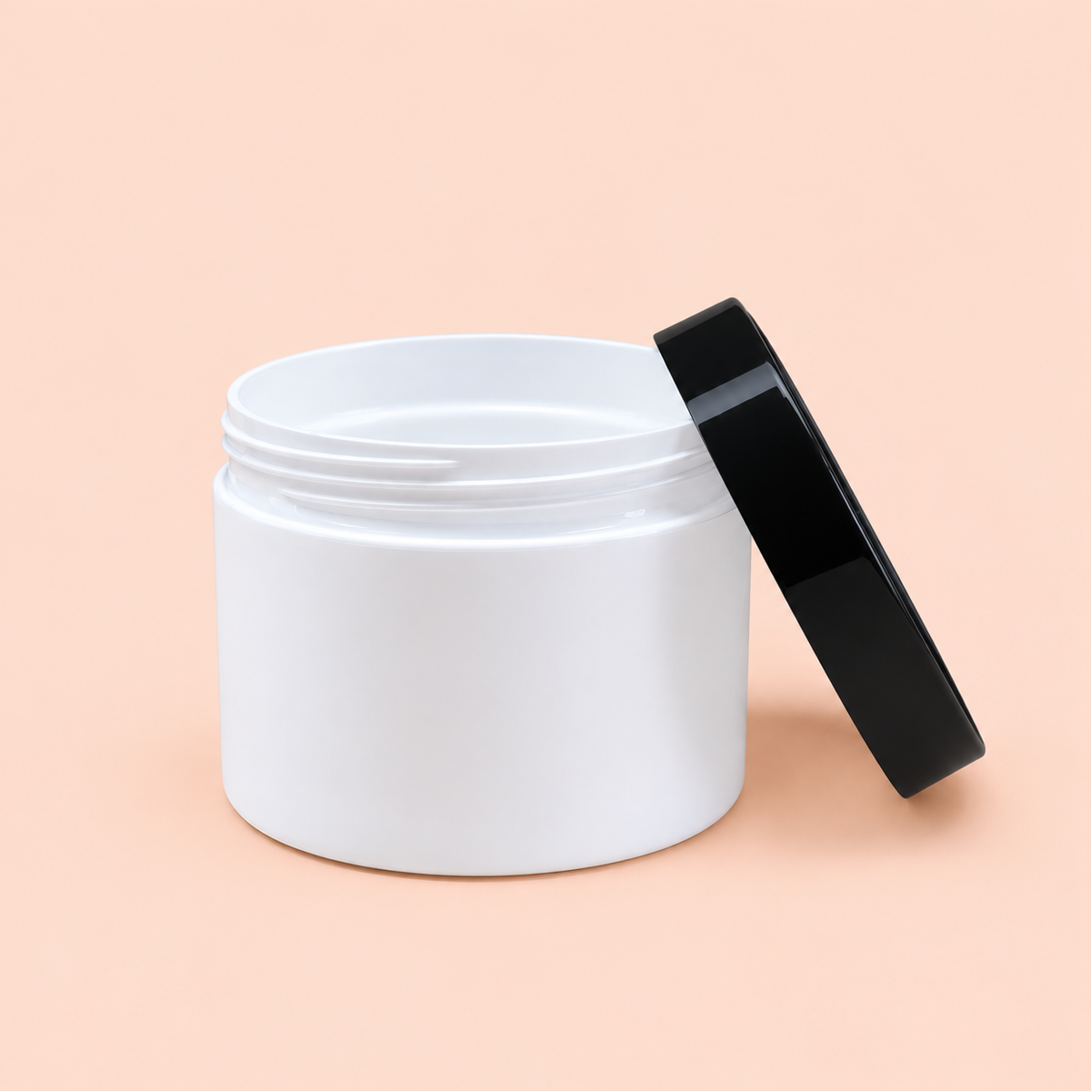 250g cosmetic jar with black lid