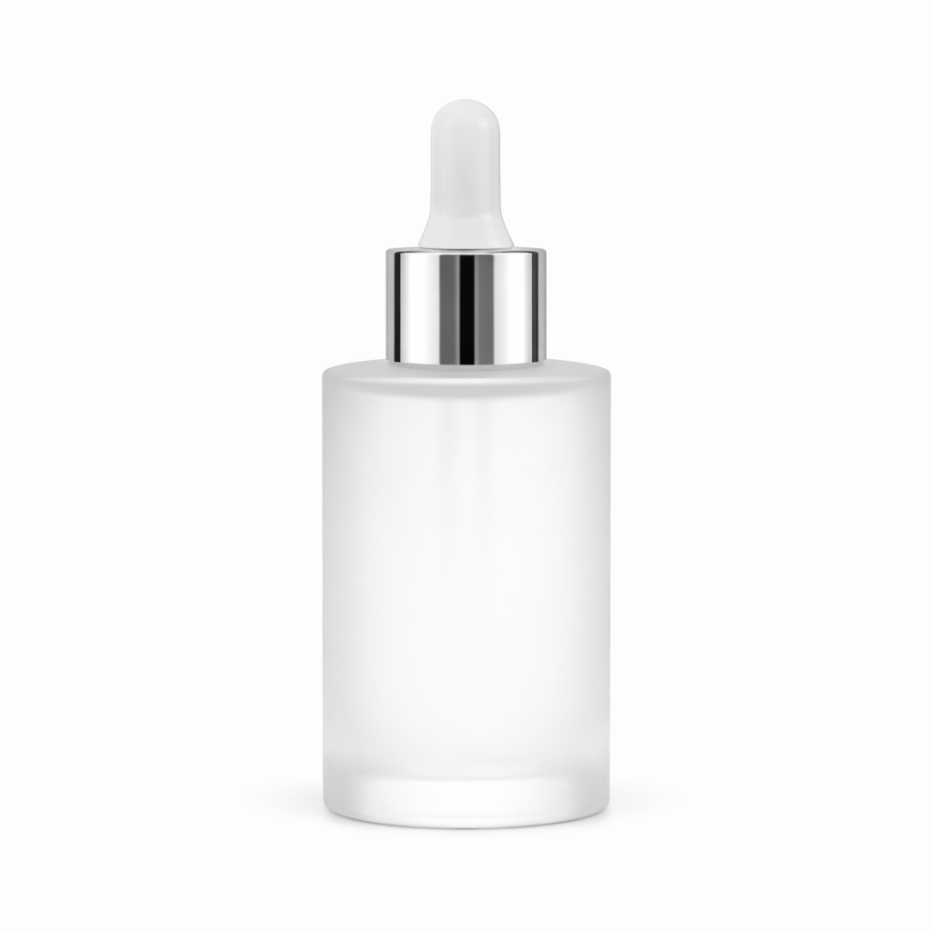 30ml  dropper bottle.Frosted with silver cap