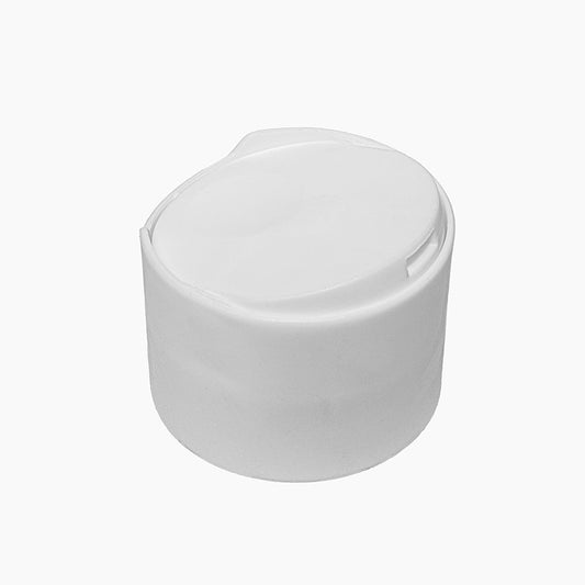 24mm White Disc Top Cap - For 24/410 Sharp Cylindrical Bottles
