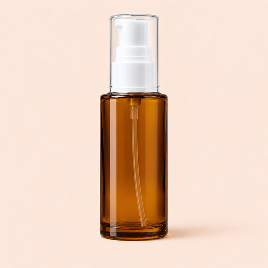 50ml serum bottle.Amber with pump