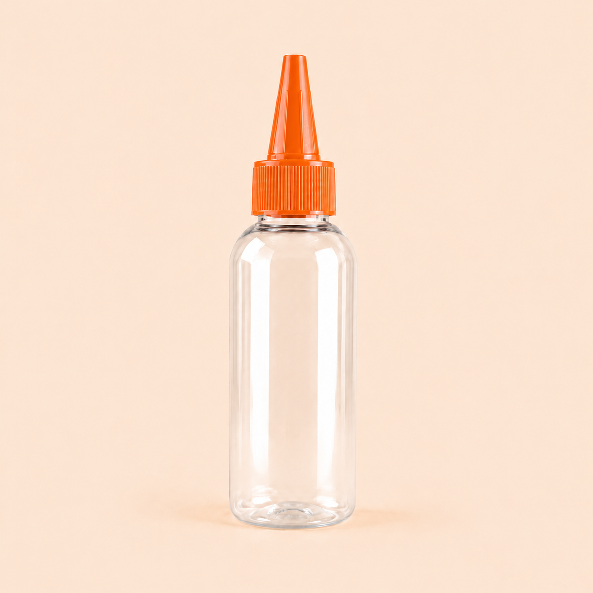 100ml Boston bottle with orange spout cap