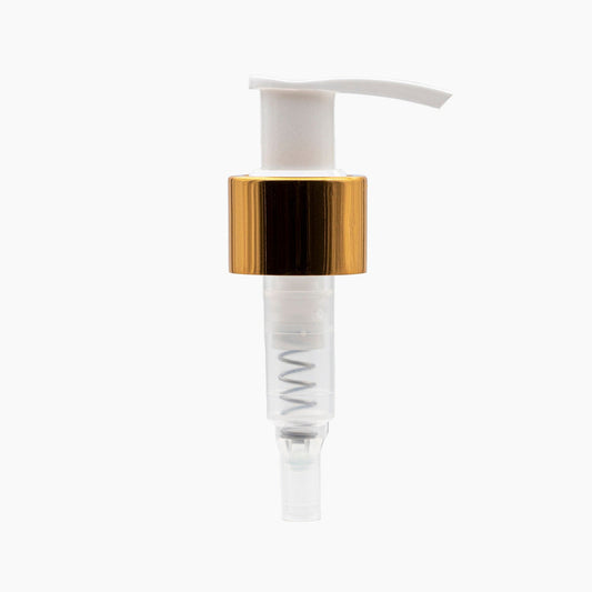 Gold collar Lotion pump(24mm)- White