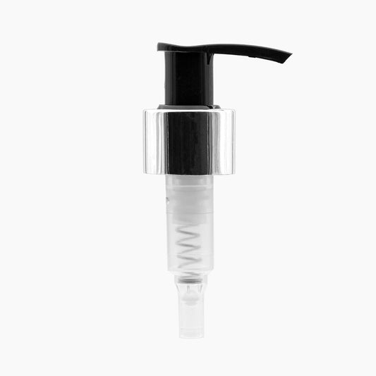 Silver collar Lotion pump (24mm)- Black