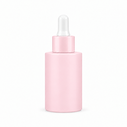 pink dropper bottle with white/pink cap