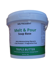 Load image into Gallery viewer, Neutrissent melt and pour soap base -triple butter
