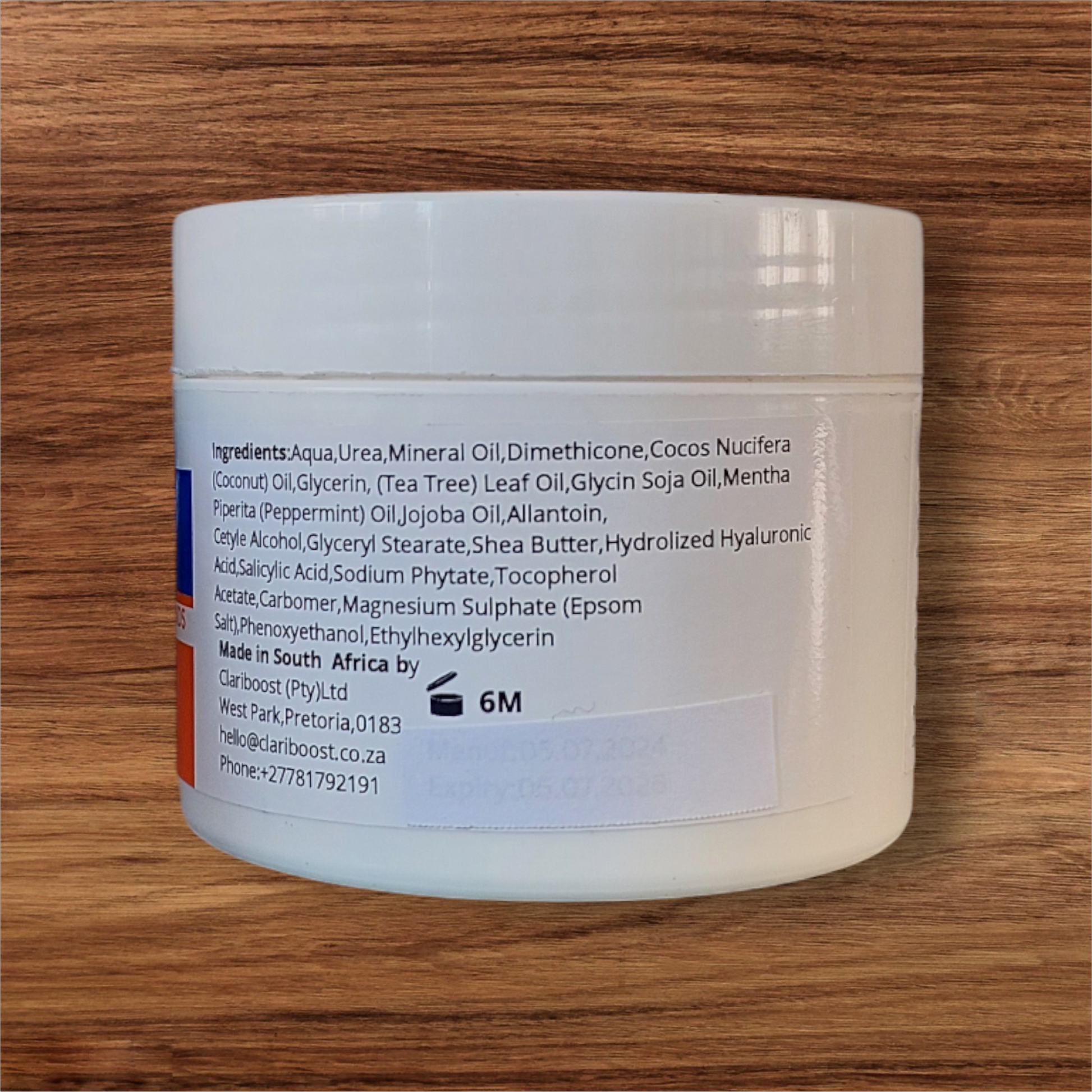 Clariboost urea cream.Back