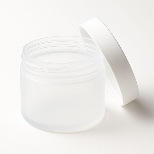 50g cosmetic jar .Natural with white lid