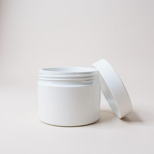 cosmetic jar.White