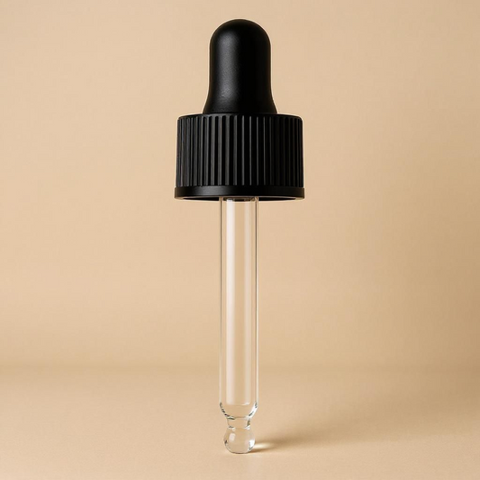 50ml glass dropper pipette.Black