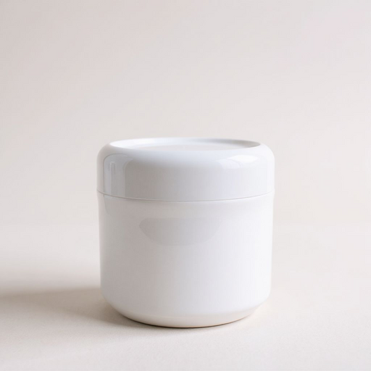 500g cosmetic jar with lid.white
