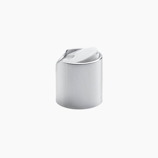 White Disc top cap(24mm)-silver collar