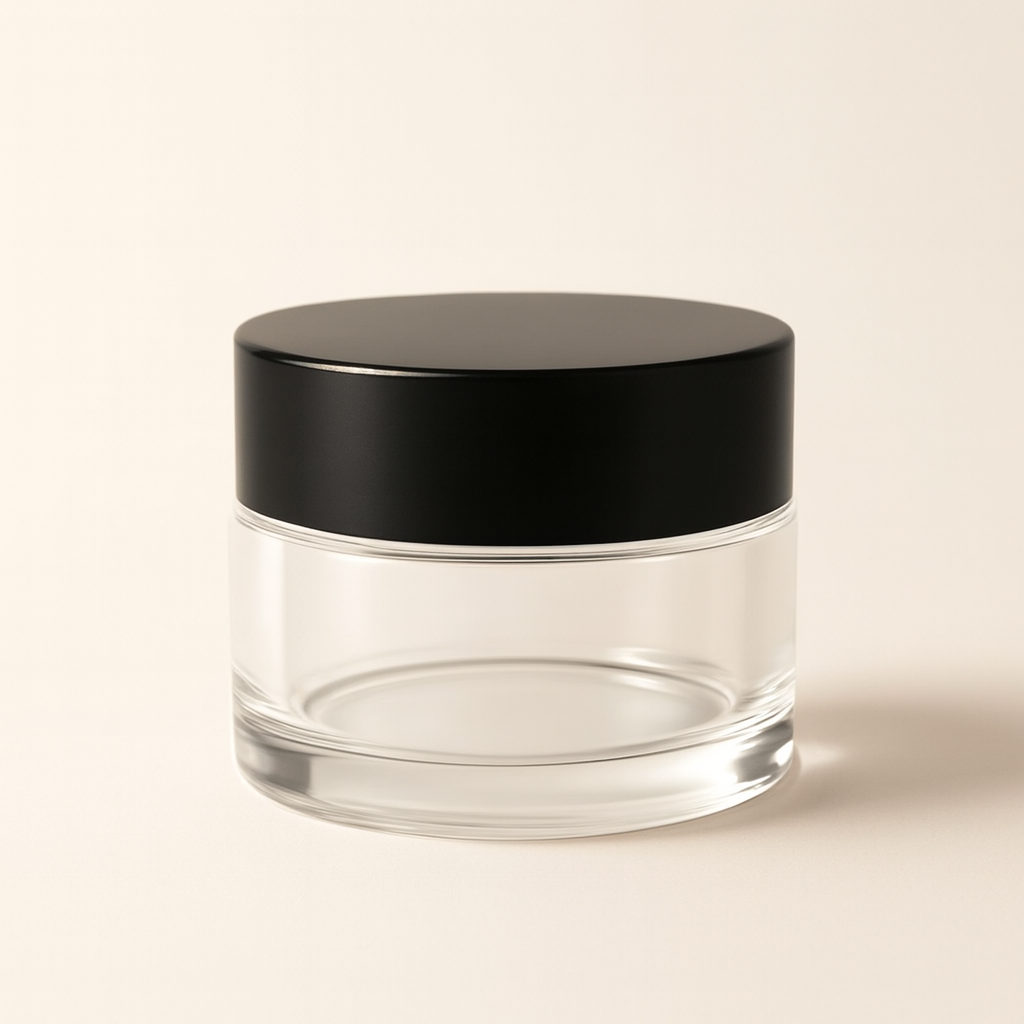 50g clear glass jar with lid
