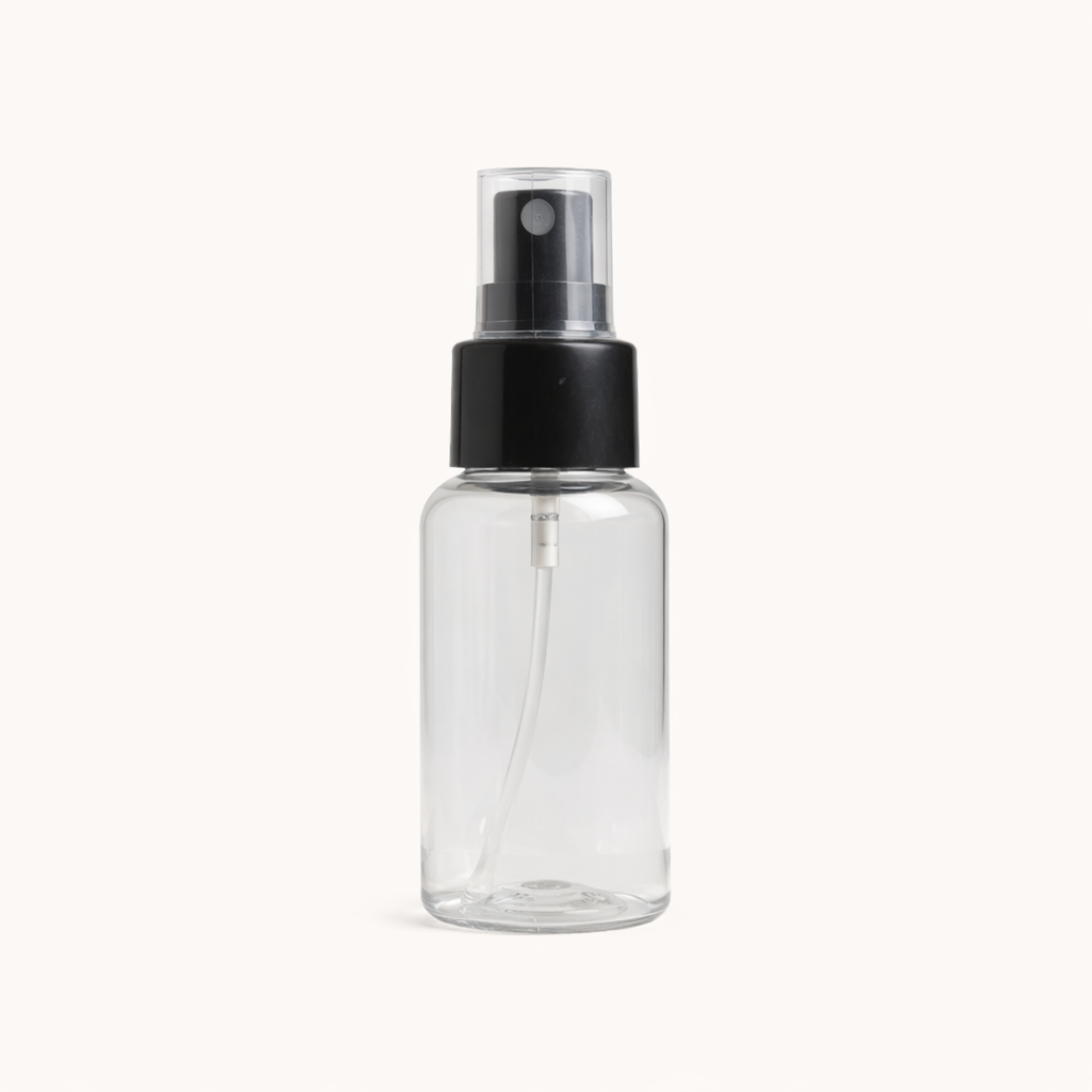 50ml mist spray bottle.Black cap