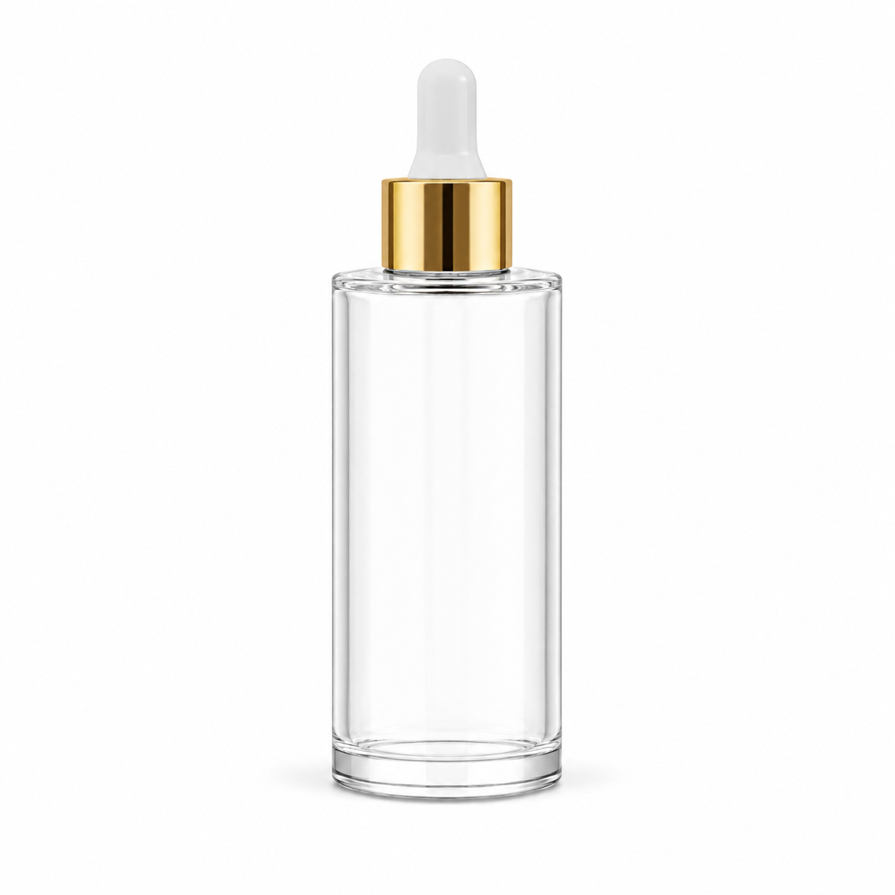 50ml clear dropper bottle.Flat shoulder