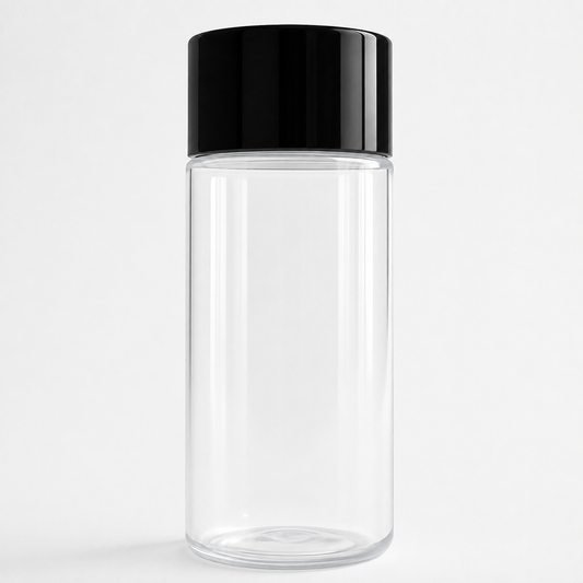 100ml tissue oil bottle with black lid